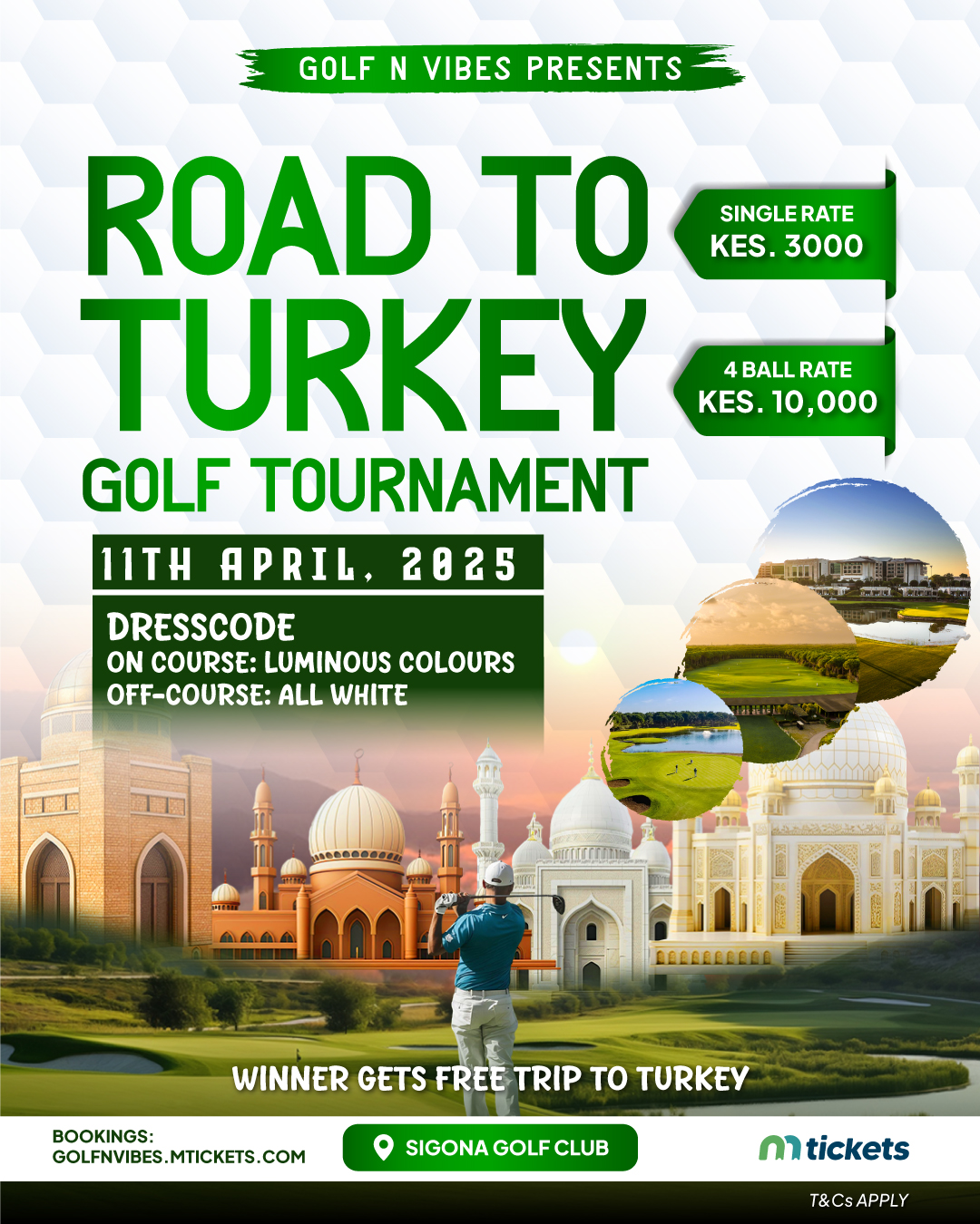 Road to Turkey Golf Tournament Poster